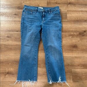 Women's Madewell mid rise kickout jean